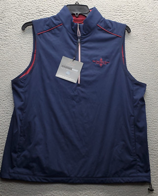 Greg Norman Red Mountain Golf Vest Mens Medium Navy Performance Rain Protection