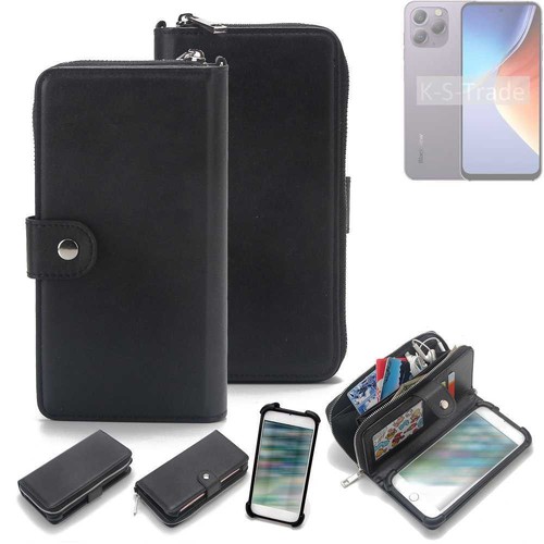 Housse Portefeuille Pour Oppo A5 2020 - Noir Similicuir, 3 Fentes Cartes, Protection 360°