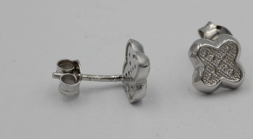 Orecchini A Perno In Argento Sterling 925 Con Zirconia Offerta Speciale - Immagine 3 di 4