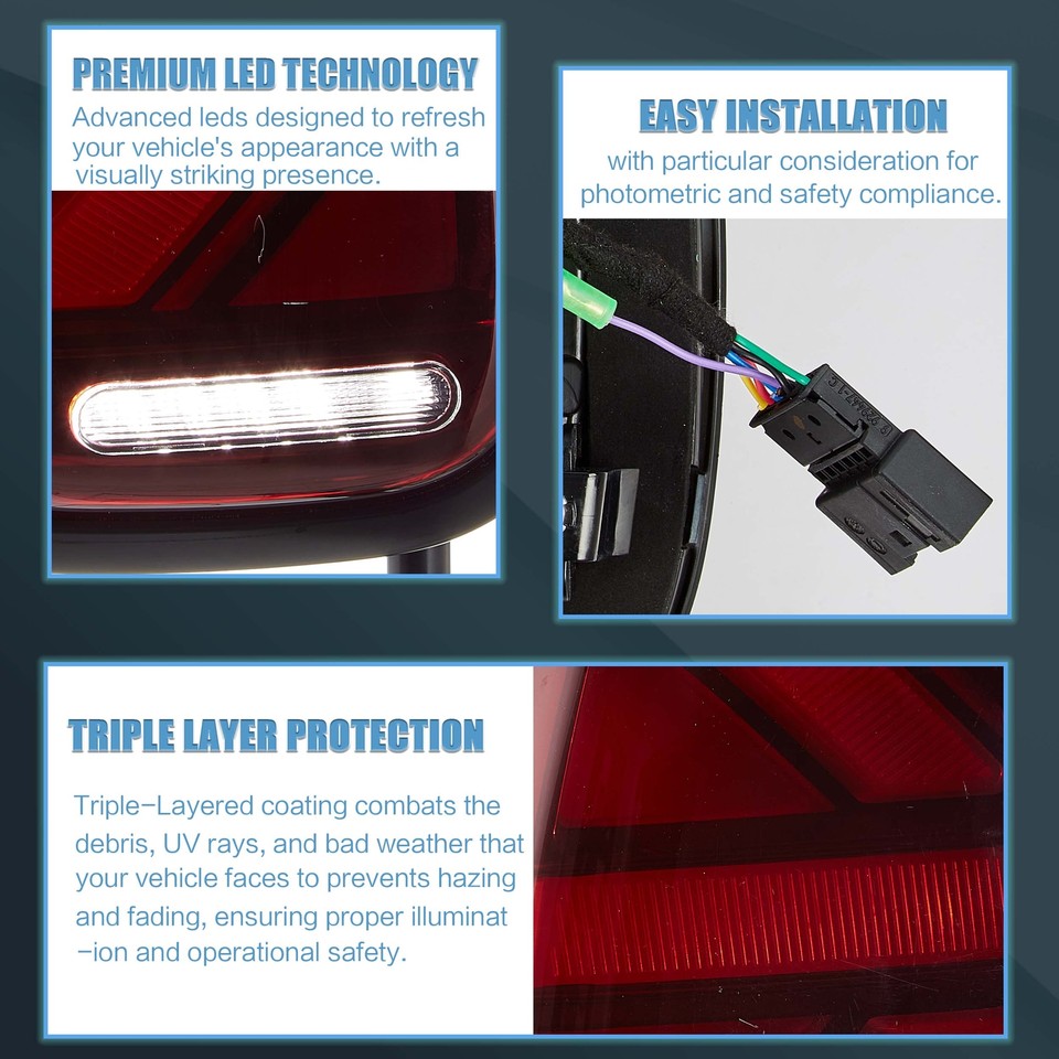 VLAND LED Taillights For 20102016 Mini Cooper Countryman R60 Startup