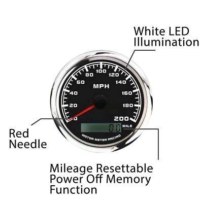 85mm 6 In 1 GPS Speedometer Tachometer Oil Pressure Water Temp Fuel Level Gauge - Foto 8