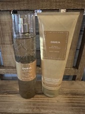 BATH BODY WORKS DAHLIA SET NEW - Body Cream / Fine Fragrance Mist Spray 8oz