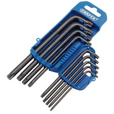 Image of Draper TX-STAR Torx Allen Key Set T10, T15, T20, T25, T27, T30, T40, T45 and T50