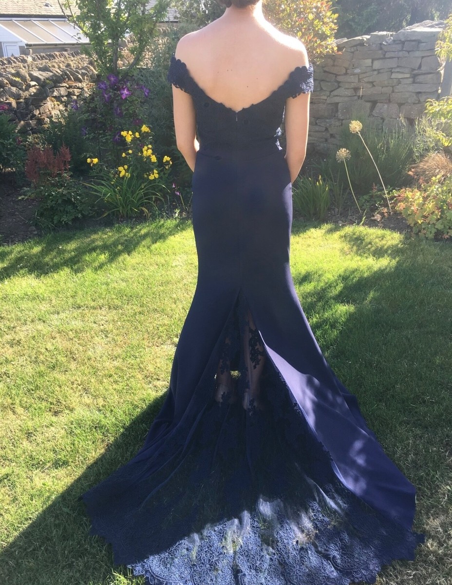 Prom dress in navy blue. Size 6 uk | eBay UK