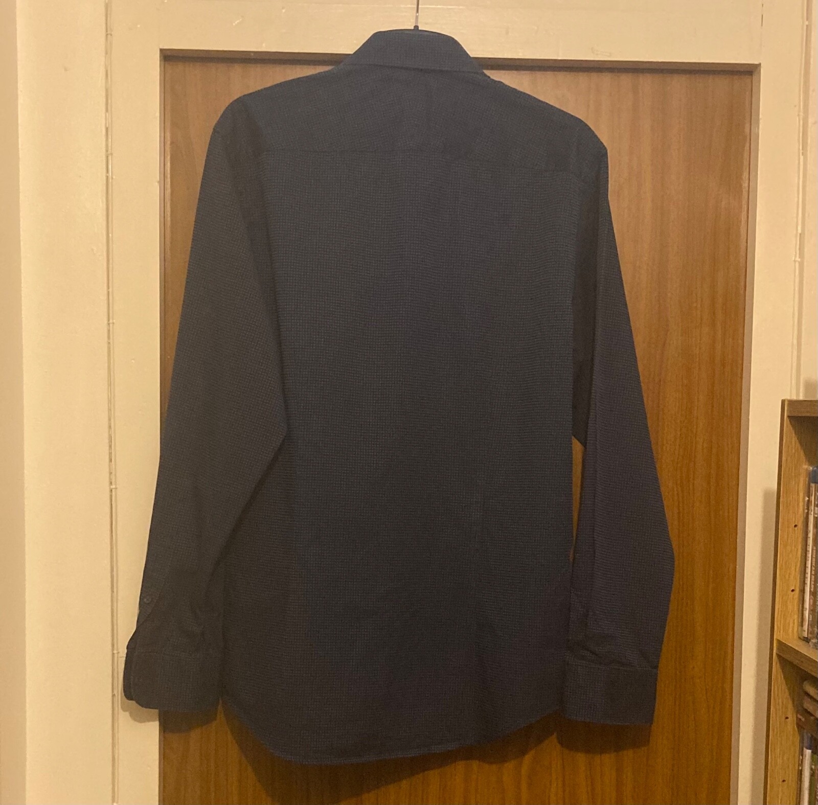 FILA Camicia uomo Savile Row colletto 16 5 blu maculato slim fit etichetta Londra 1938