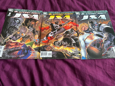 DC Blackest Night JSA 1-3 DC Comics Set Complete 2009