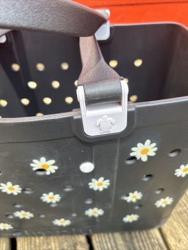 Simply Southern Tasche Lrg schwarz mit lackierten Gänseblümchen Reißverschlusstasche innen - Bild 3 von 11