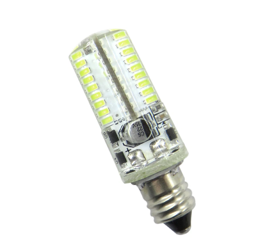 E11 Mini Base Candelabra LED bulb 72LED 3014SMD AC/DC 12V Silicone Light Lamp #1 - Image 3 of 3