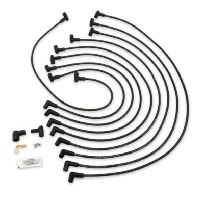 Taylor Spark Plug Wires 51012; Street Thunder 8mm Black 90deg HEI For