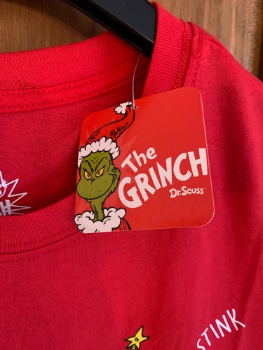 Men's NEW The GRINCH by Dr. Seuss Short Sleeve Red T-Shirt - M - 第 4/5 張圖片