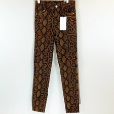 NWT ZARA 4 Hi Rise Skinny Snakeskin Print Jeans Women