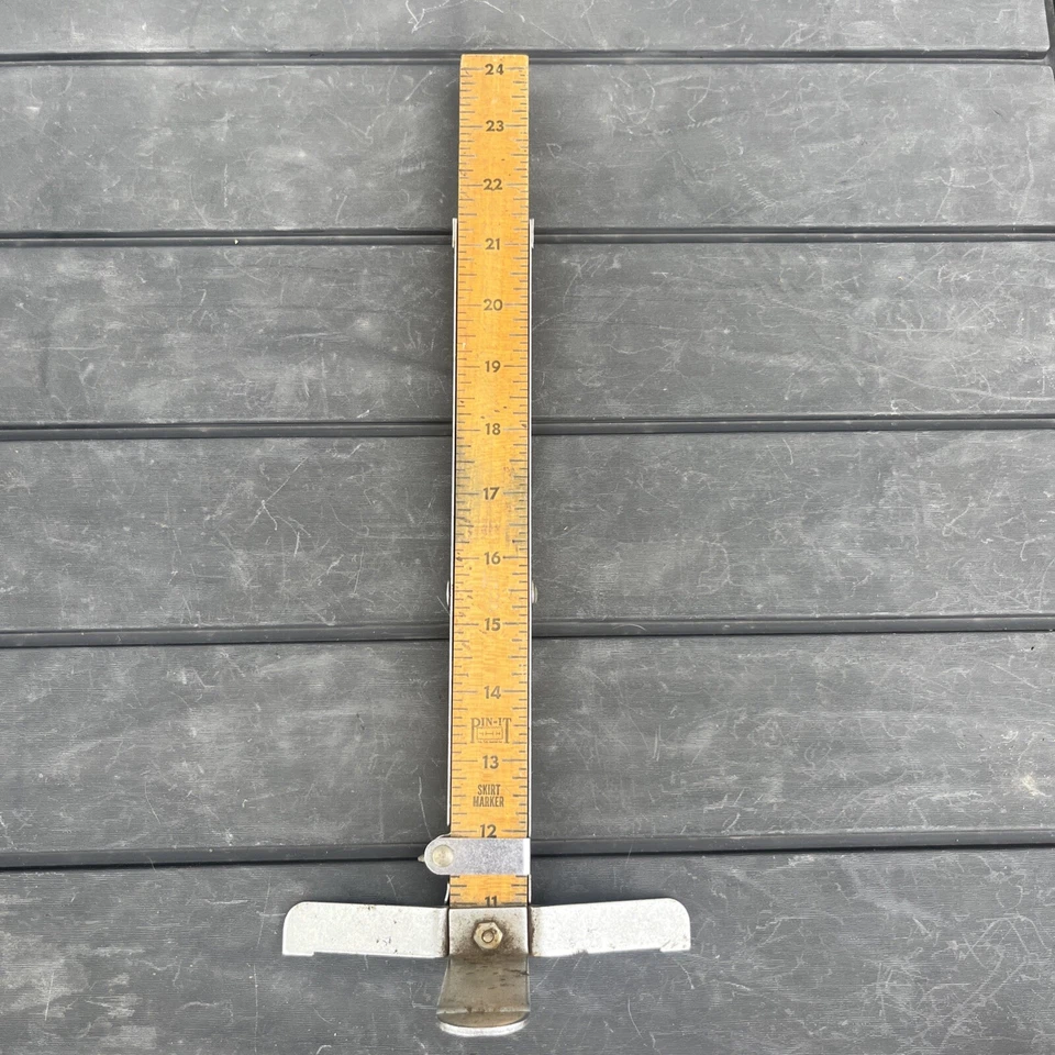Vintage PIN IT Skirt Marker Hem Ruler ORCO Products Sewing Tool Adjust to 24” - Image 2 of 3