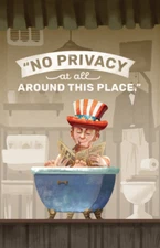 WDW Carousel of Progress Summer Scene Uncle Orville Tub Poster NON GLOSSY