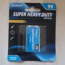 E-Circuit Super Heavy Duty Battery 9V- 10ct