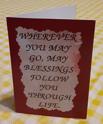 Love Note Greeting Card Blank Inside 1018C Blessings Inspirational Saying