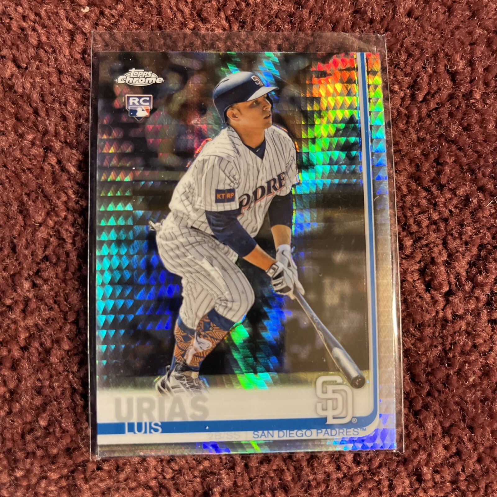 2019 Topps Chrome Luis Urias 141 RC Prism Refractor | Milwaukee Brewers