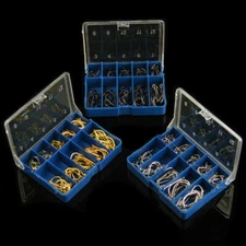 100 PCS/Lot Sharpened Fishing Hook High Carbon Steel Fishing Hooks With Box US*