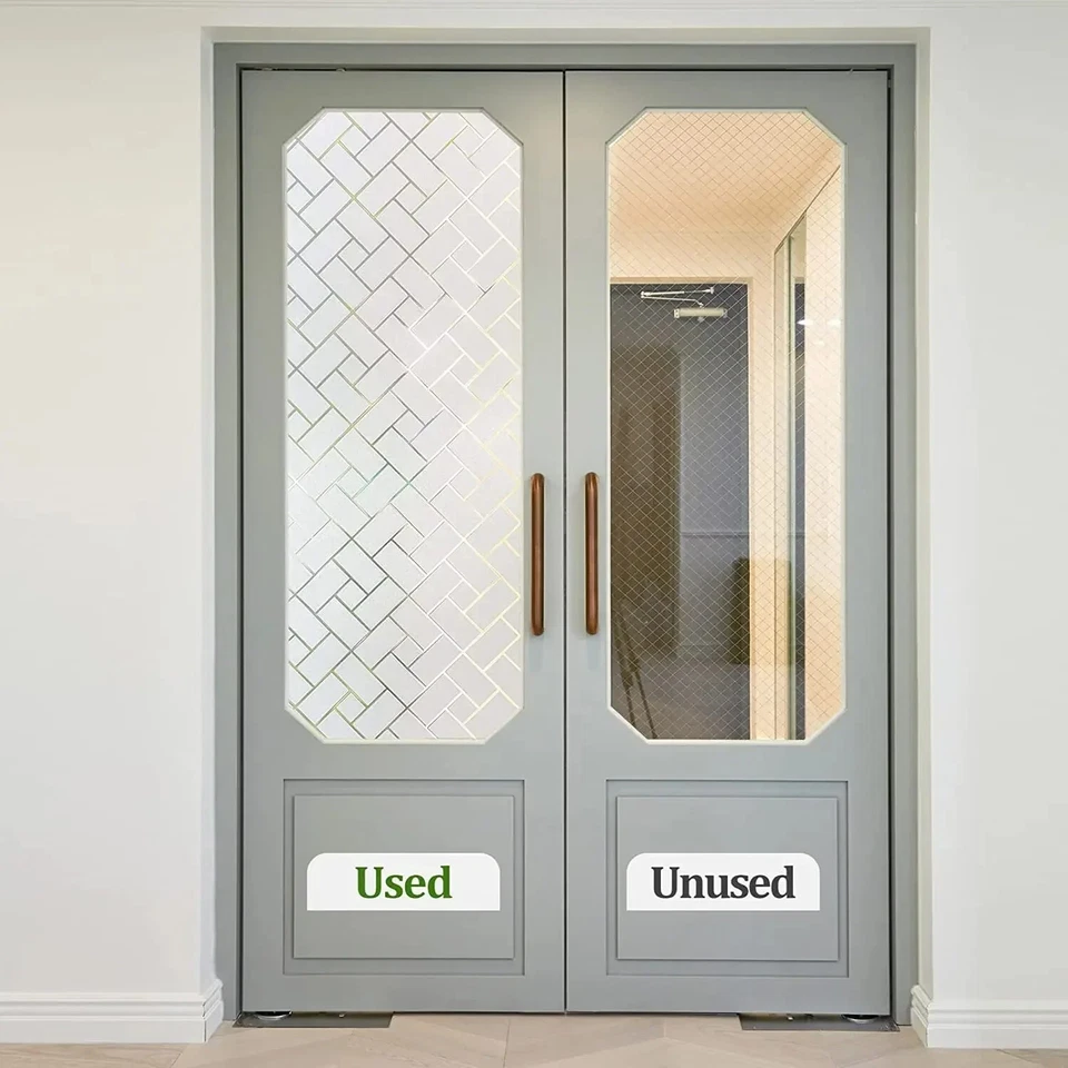 Películas decorativas esmeriladas para ventanas pegatinas privacidad vidrio puerta calcomanías estáticas Foto 2 de 4