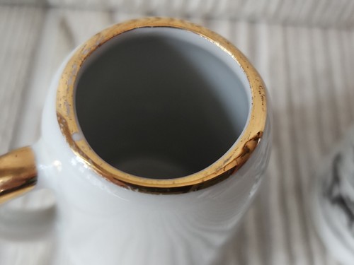 German Mini 2" Porcelain shot glass/Mugs Black and White Lot of 3 - Picture 9 of 22