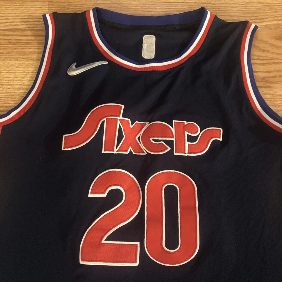 Camiseta de baloncesto rara de los Philadelphia 76ers NIANG #20. 75th Anniv Spectrum talla 50 Foto 2 de 4