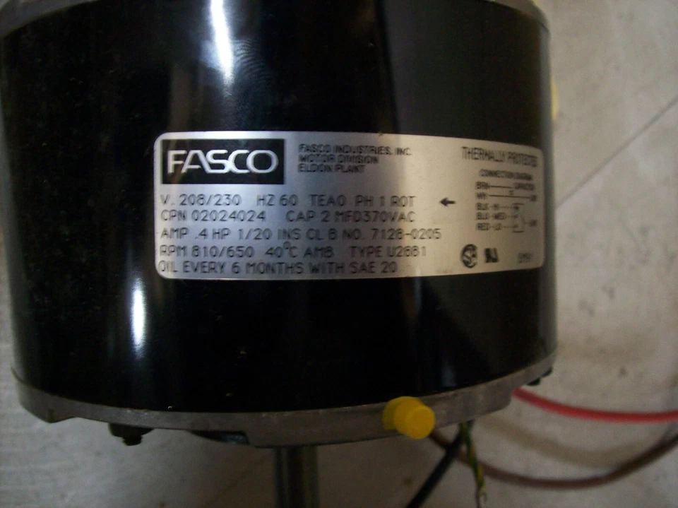 Fasco Genuine Motor 7128-0205 / McQuay 02024024 - Image 4 of 4
