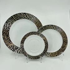 Studio Nova Jungle Beat Replacement Dinner And Salad Plates, Saucers Wild Cat
