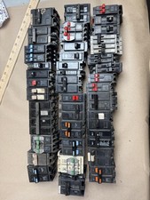 Mixed Lot Circuit Breakers Bryant GE Cutler Hammer Gould 10-150A Black Used Mix