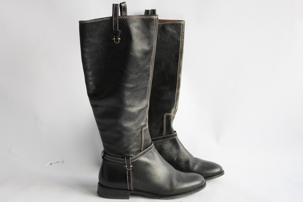 Massimo Dutti leather boots, women's shoes, size 36 (40809)