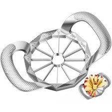Apple Slicer And Corer, Sturdy and Sharp 12-Blade Stainless Steel Apple Cutter D