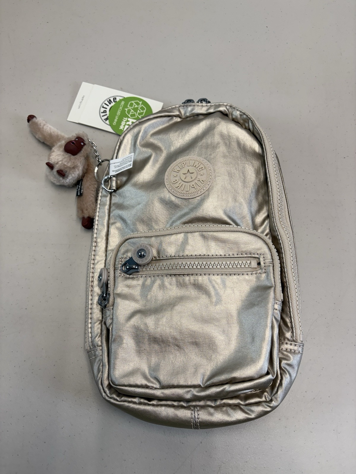 Kipling Blake Sling Backpack Starry Gold Metallic Kipling Blake Sling Bag New | Mercari main image 3
