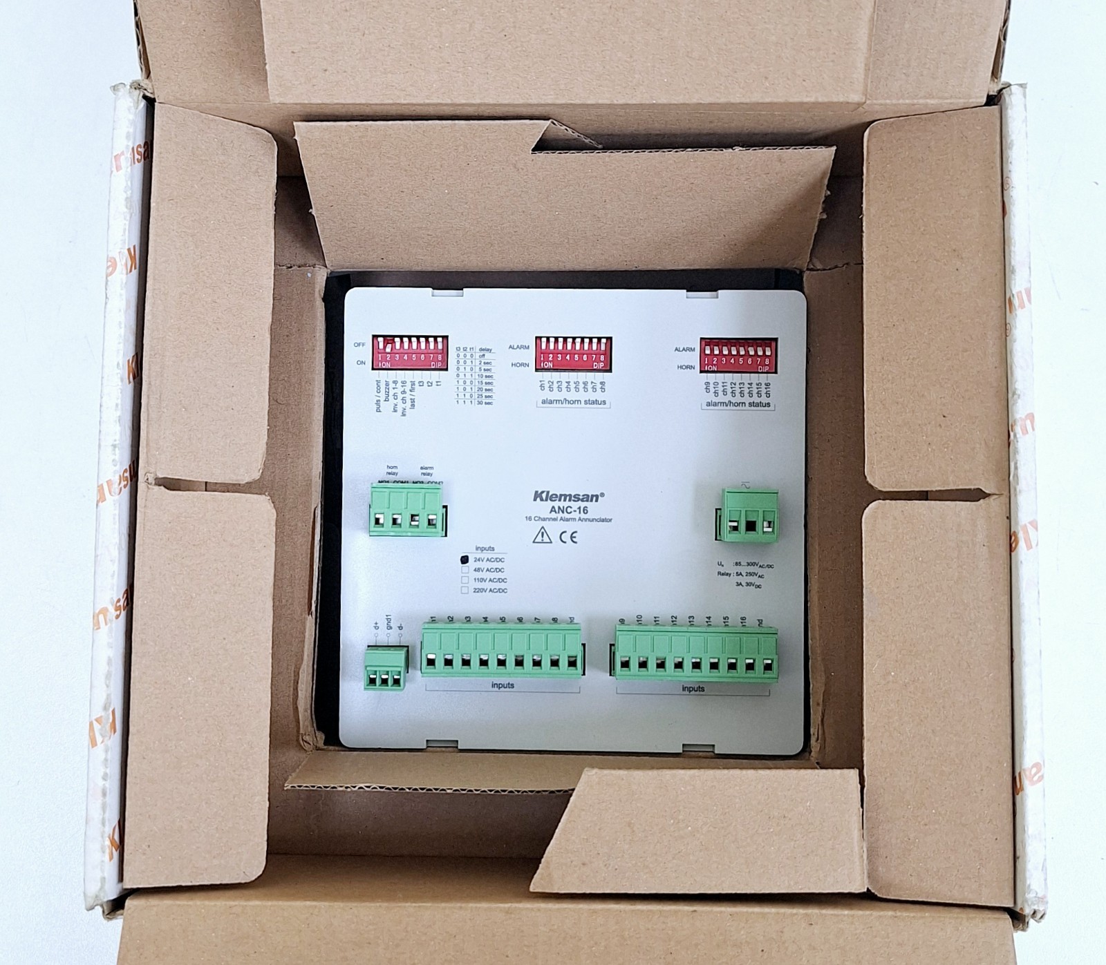 Klemsan ANC-16 / 604630 / 16 Channel Alarm Annunciator 24V AC/DC