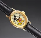 Vtg LORUS SEIKO Disney Mickey Mouse Watch Women Oval Gold Tone NEW BATTERY