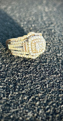vera wang love collection engagement ring with wedding bands 