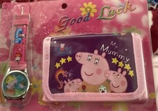 pepper pig wrist watch and wallet set