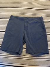Faherty All Day Shorts Mens 36 Blue Hybrid Drawstring Performance Stretch EUC