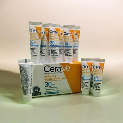 CeraVe Hydrating Mineral Sunscreen: Lightweight 15 Count/ 2.55 Fl Oz EXP 04/26