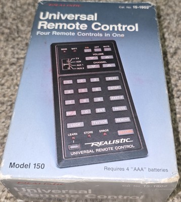 Vintage Realistic URC-150 Universal Remote Control Manual Box 15-1902 NEW 