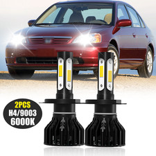 9003/H4 LED Lights Hi-Low Bulbs White For Honda Civic 1992 1993-2003 Kit