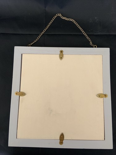 Gerahmtes Kunstglas Willkommensschild Ostern Frühling Blumen Hase Schmetterling - Bild 2 von 6