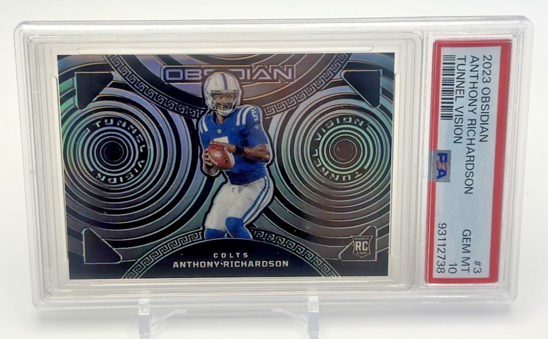 2023 Obsidian Anthony Richardson Tunnel Vision /135 RC #3 PSA 10 Colts