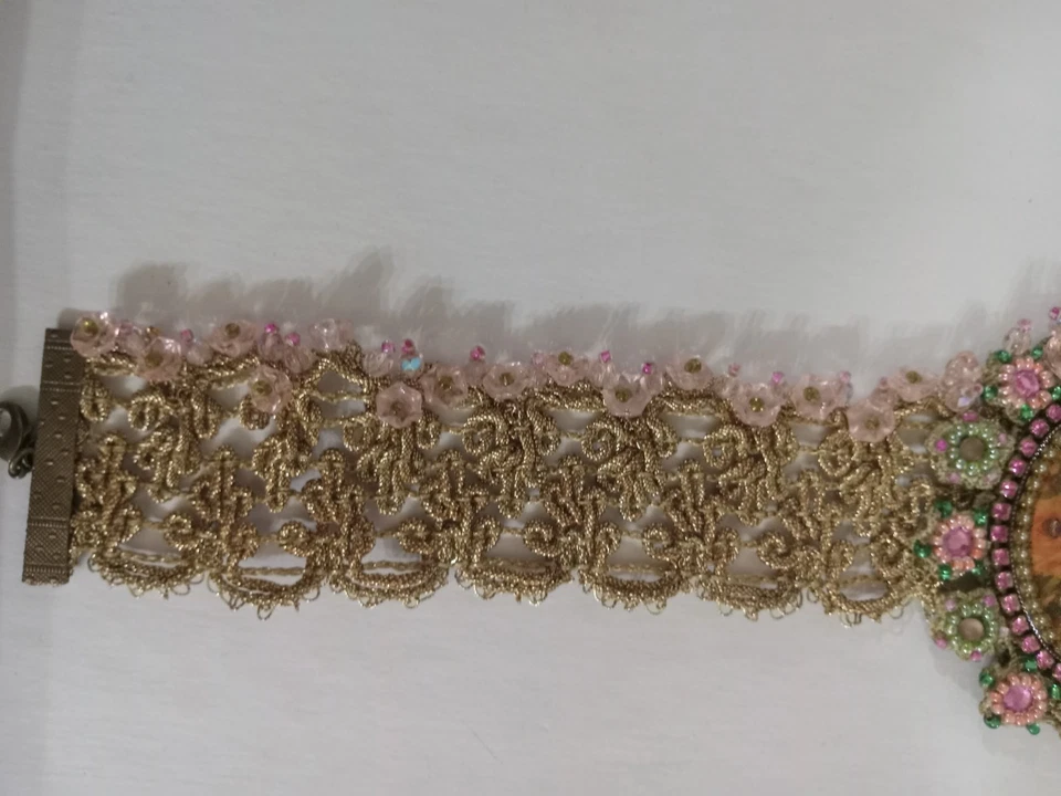 MICHAL NEGRIN -COSTUME JEWELRY NECKLACE - 16" LONG -SWAROVSKI CRYSTALS! #44 - Image 4 of 4