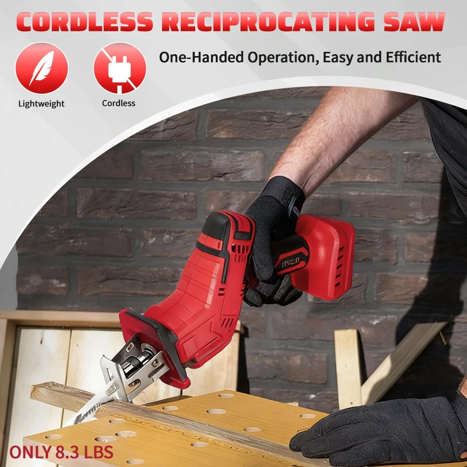 Sierra recíproca inalámbrica Cisivis 18V - Compatibilidad batería Milwaukee M18 Foto 4 de 4