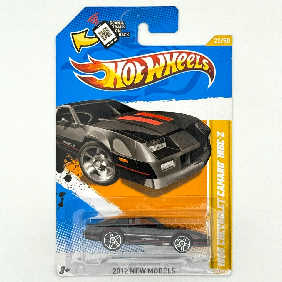 Chevrolet Camaro IROC-Z Hot Wheels 2012 nuevos modelos #22/50 1985 en negro Foto 2 de 4