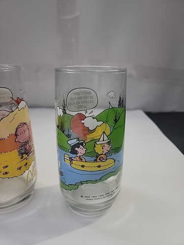 Vintage McDonald's Peanuts Camp Snoopy Collection Glasses - Complete Set of 3 - Picture 7 of 7