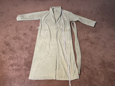 Vintage L.L. Bean Bathrobe Large Green Fleece Robe Tie Belt Pockets Full Length