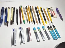 Vintage Mechanical Pencil Lot Repair & Parts or Mostly Working.  7mm w/Lead ￼