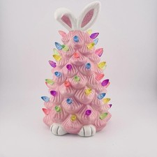 Ceramic Easter Bunny Tree Figurine w/ LED Lig...
