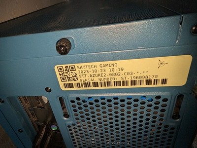 Skytech Gaming STT-AZURE2-0802-C03 Tower Desktop PC Windows 11 RGB Blue 2023