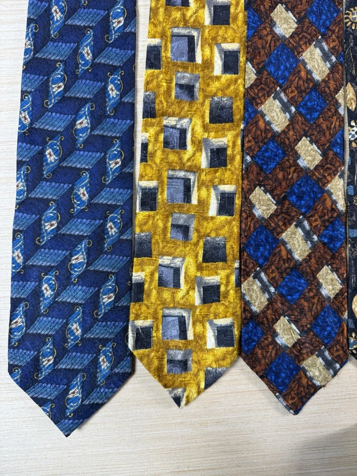 Lote de 8 corbatas vintage de seda Ermenegildo ZEGNA para hombre Foto 2 de 4