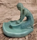 Van Briggle Pottery Woman / Girl Figurine - corn mill farm country tribe